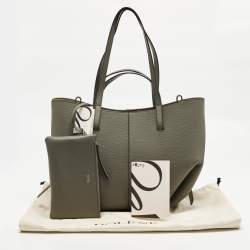 مملوكة مسبقًا Polène Cyme Green Leather Tote