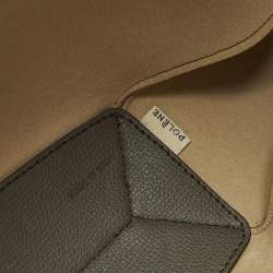 مملوكة مسبقًا Polène Cyme Green Leather Tote