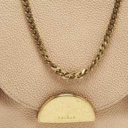 Pre Owned Polene Beige Leather Mini Numéro Un Shoulder Bag