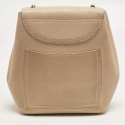 Pre Owned Polene Beige Leather Mini Numéro Un Shoulder Bag