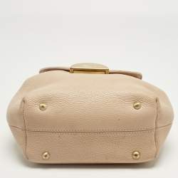 Pre Owned Polene Beige Leather Mini Numéro Un Shoulder Bag