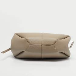 Pre Owned Polene Beige Leather Mini Cyme Tote