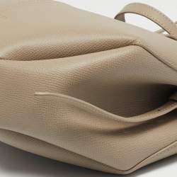 Pre Owned Polene Beige Leather Mini Cyme Tote