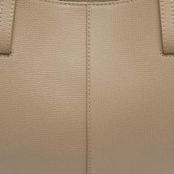 Pre Owned Polene Beige Leather Mini Cyme Tote