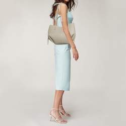 Pre Owned Polene Beige Leather Mini Cyme Tote