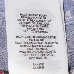 مملوكة مسبقًا Polo Ralph Lauren Blue Floral Printed Silk Maxi Dress S