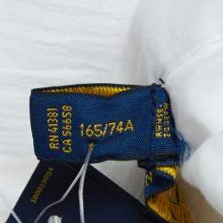 مملوكة مسبقًا Polo Ralph Lauren White Lace Trim Cotton Midi Skirt M