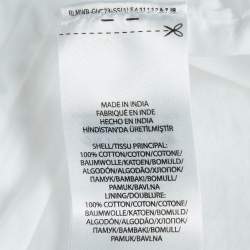 مملوكة مسبقًا Polo Ralph Lauren White Lace Trim Cotton Midi Skirt M