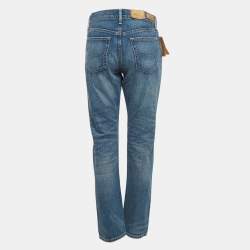 Pre Owned Polo Ralph Lauren Blue Denim The Callen High-Rise Slim Jeans M Waist 29"