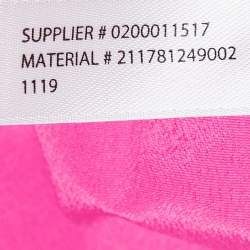 Pre Owned Polo Ralph Lauren Pink Crepe Plisse Midi Skirt S