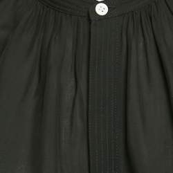 Pre Owned Polo Ralph Lauren Black Chiffon Long Sleeve Blouse S