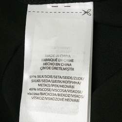 Pre Owned Polo Ralph Lauren Black Chiffon Long Sleeve Blouse S