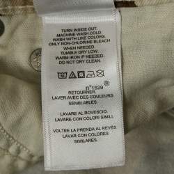 Pre Owned Polo Ralph Lauren Beige Animal Print Denim Ankle Length Jeans M Waist 28"