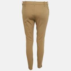 Pre Owned Polo Ralph Lauren Brown Cotton Suede Trim Breeches Pants M