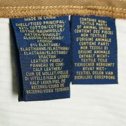 Pre Owned Polo Ralph Lauren Brown Cotton Suede Trim Breeches Pants M