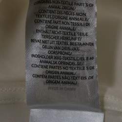 Pre Owned Polo Ralph Lauren White Silk Blend Crepe Long Sleeve Blouse S