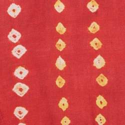 مملوكة مسبقًا تنورة ماكسي بولو رالف لورين قطن بطباعة تاي داي أحمر مقاس متوسط - ميديم