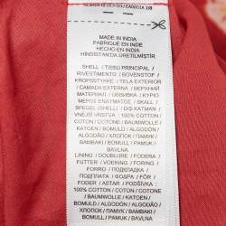 مملوكة مسبقًا تنورة ماكسي بولو رالف لورين قطن بطباعة تاي داي أحمر مقاس متوسط - ميديم