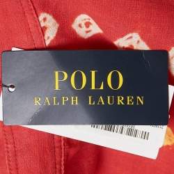 مملوكة مسبقًا تنورة ماكسي بولو رالف لورين قطن بطباعة تاي داي أحمر مقاس متوسط - ميديم