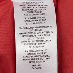 مملوكة مسبقًا تنورة ماكسي بولو رالف لورين قطن بطباعة تاي داي أحمر مقاس متوسط - ميديم