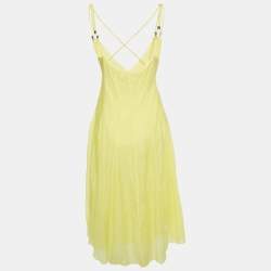 Polo Ralph Lauren Yellow Cotton Wynonna Midi Dress L