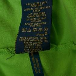Polo Ralph Lauren Line Green Logo Embroidered Pique Polo T-Shirt XL