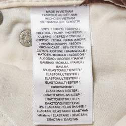 Pre Owned Polo Ralph Lauren Brown Zebra Print Denim Tompkins Skinny Jeans M Waist 27"