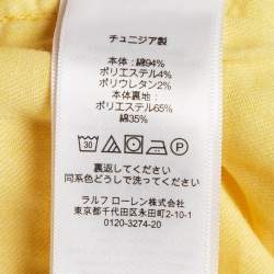 Pre Owned Polo Ralph Lauren Yellow Denim Tompkins Skinny Jeans M Waist 28"