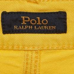 Pre Owned Polo Ralph Lauren Yellow Denim Tompkins Skinny Jeans M Waist 28"