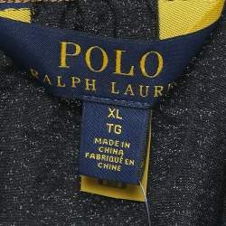 Pre Owned تنورة بولو رالف لورين بليسيه ذهبية مع ترتر مقاس كبير جداً (اكس لارج)