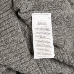 مملوكة مسبقًا Polo Ralph Lauren Grey Cable Knit Wool Classic Sweater L
