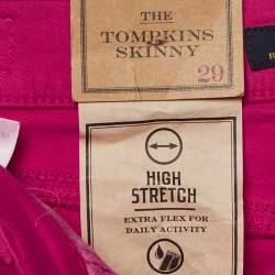 Pre Owned Polo Ralph Lauren Pink Denim Skinny Fit Jeans M Waist 29"