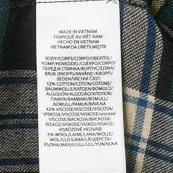 Pre Owned Polo Ralph Lauren Green Checks Cotton Midi Shirt Dress M