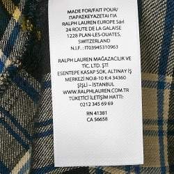 Pre Owned Polo Ralph Lauren Green Checks Cotton Midi Shirt Dress M