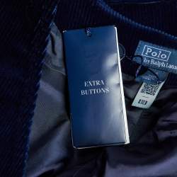 Pre Owned Polo Ralph Lauren Navy Blue Corduroy Sleeveless Vest S