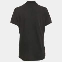 Pre Owned Polo Ralph Lauren Black Cotton Pique Skinny Polo T-Shirt XL