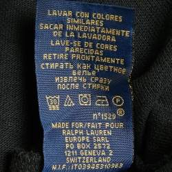 Pre Owned Polo Ralph Lauren Black Cotton Pique Skinny Polo T-Shirt XL