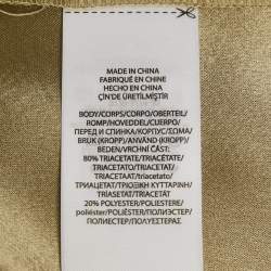 مملوكة مسبقًا Polo Ralph Lauren Brown Satin Ruched Midi Skirt M