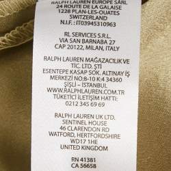 مملوكة مسبقًا Polo Ralph Lauren Brown Satin Ruched Midi Skirt M