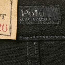 Pre Owned بنطلون جينز مستقيم دينم أسود بولو رالف لورين مقاس صغير - خصر 26 بوصة