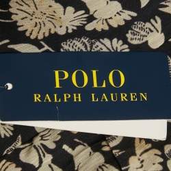 مملوكة مسبقًا Polo Ralph Lauren Black Floral Print One Shoulder Blouse S