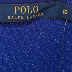 مملوكة مسبقًا Polo Ralph Lauren Blue Crepe Shift Dress L