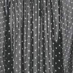 Pre Owned Polo Ralph Lauren Black Polka Dots Print Chiffon Blouse S