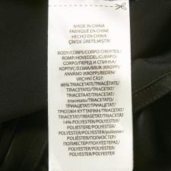Pre Owned Polo Ralph Lauren Black Satin Plunging Neck Top L