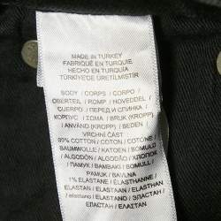 Pre Owned Polo Ralph Lauren Black Denim Tompkins Skinny High Rise Ankle Jeans S Waist 26"