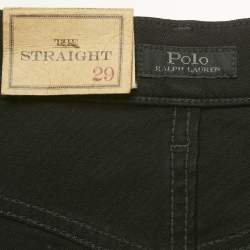 Pre Owned Polo Ralph Lauren Black Denim The Straight Jeans M/Waist 29"