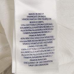 Pre Owned Polo Ralph Lauren White Embroidered Cotton Playsuit L