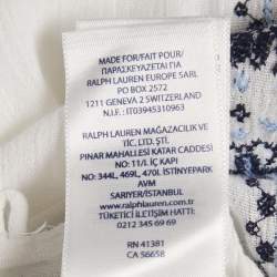 Pre Owned Polo Ralph Lauren White Embroidered Cotton Playsuit L