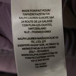 Pre Owned Polo Ralph Lauren Lavender Plisse Midi Skirt M