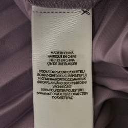 Pre Owned Polo Ralph Lauren Lavender Plisse Midi Skirt M